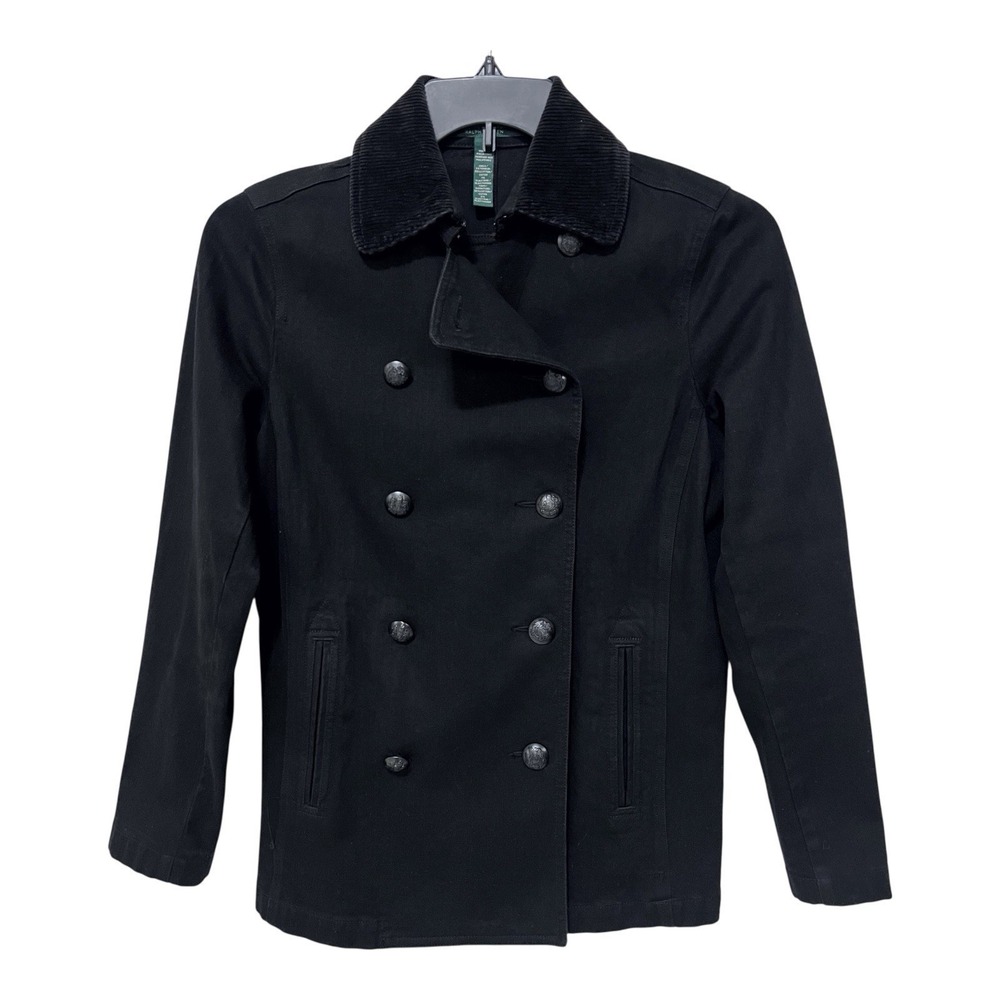 Ralph Lauren Jeans Co. Denim Barn Jacket Double Breasted Field Coat Women's 4